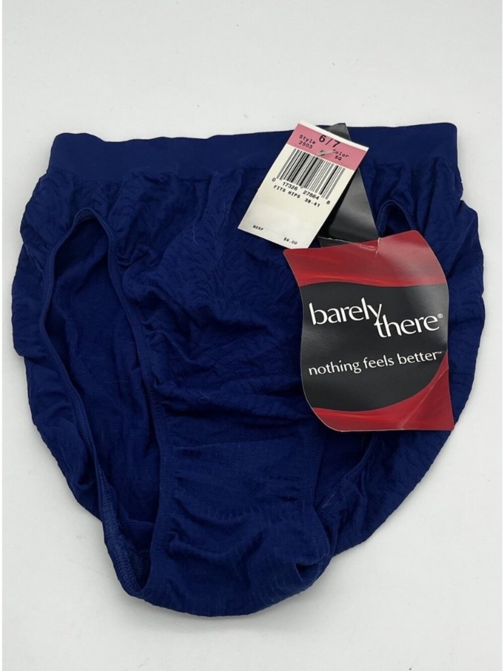 Vintage Barely There Style 2503 Solid Blue Women's 6 7 Panties Panty Nylon NWT